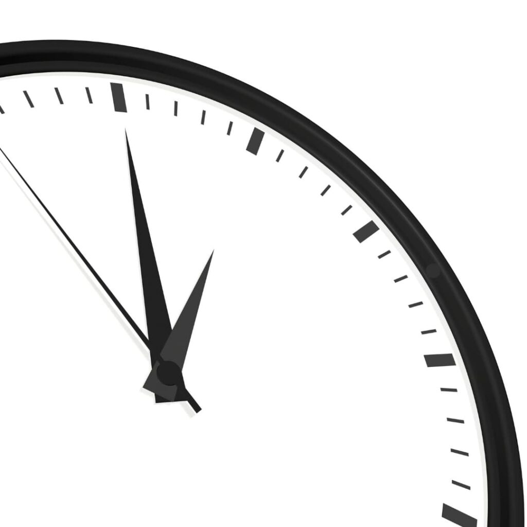 Reloj representa el tiempo en análisis de compatibilidad para selección